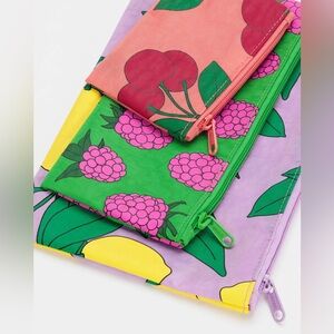 BAGGU Flat Pouch Set - Sunshine Fruit - Discontinued